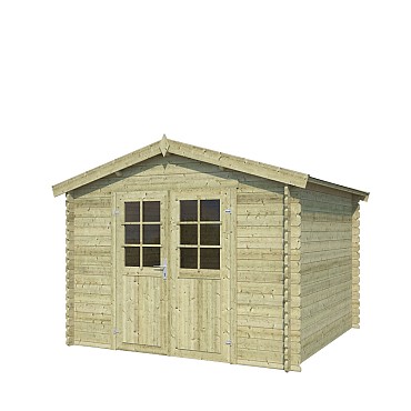 Blokhut Norah 275x275 Olijfgroen Geïmpregneerd