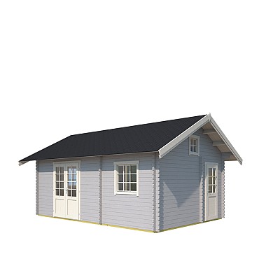 Blokhut Caroline SGC 390x575 Platinum Grey-Wit