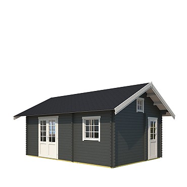 Blokhut Caroline SGC 390x575 Carbon Grey-Wit