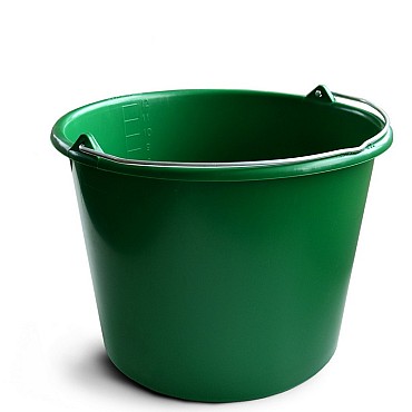 Emmer met beugel groen 12 liter zacht kunststof
