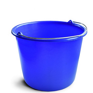 Emmer met beugel blauw 12 liter zacht kunststof