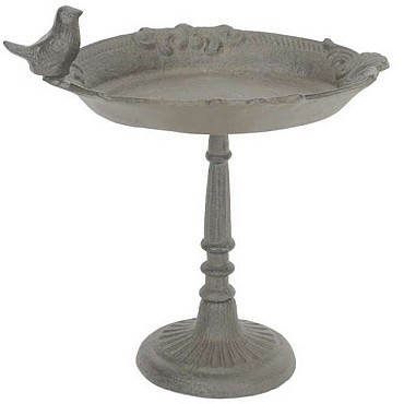 Vogelbad vogel op voet ø 28,5 cm metaal