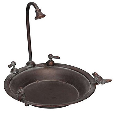 Vogelbad kraan ø 33 cm metaal
