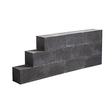 Facetblock 15x15x30 cm Black