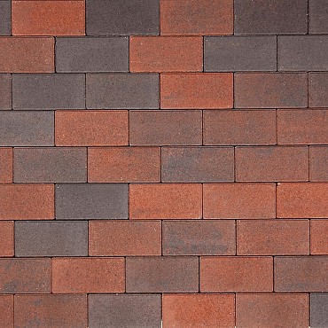 Halve BKK 10,5x10,5x8 cm Rood-zwart