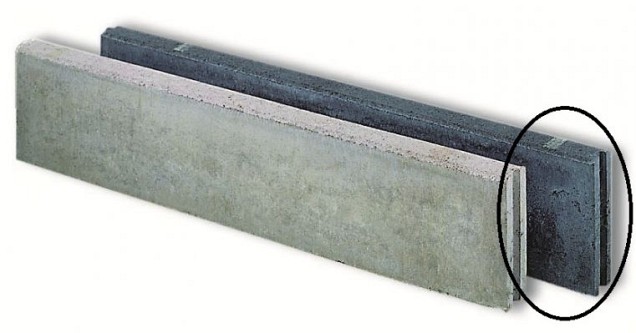 Opsluitband antraciet 6x30x100 cm