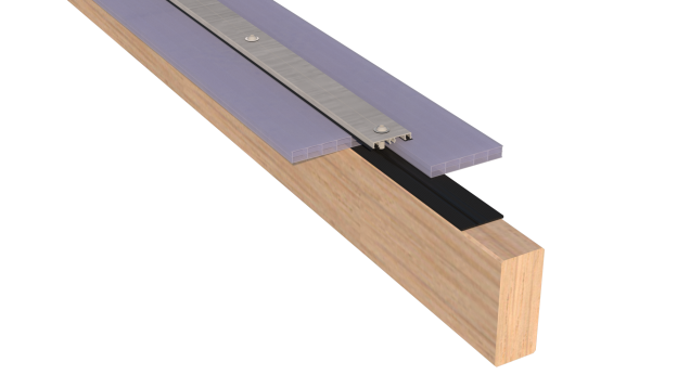 Pext Polycarbonaat Dakpakket - 3060x3500 muuraanbouw - blank aluminium - polycarbonaat opaal