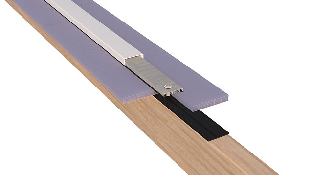Pext Polycarbonaat Dakpakket - 8060x3000 muuraanbouw - wit - polycarbonaat helder