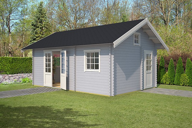 Blokhut Caroline SGC 390x575 Platinum Grey-Wit