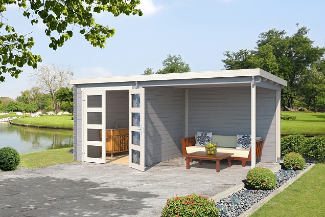 Blokhut Helena 472x230 Platinum Grey-Wit