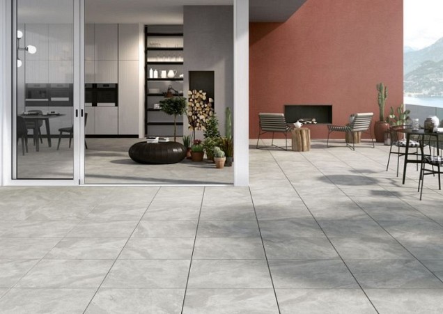 Keramische tegel TwentyGres Rail 60,4x60,4x2 Silver