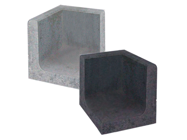 L Hoekelement 30X30X50 Zwart