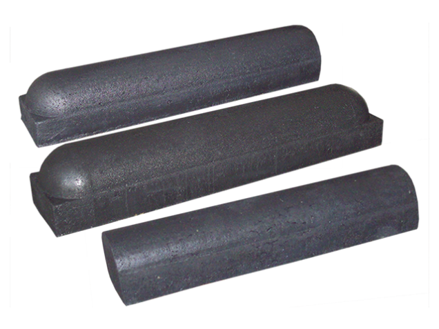 Schampband 21x18x95 1-zijdig rond grijs