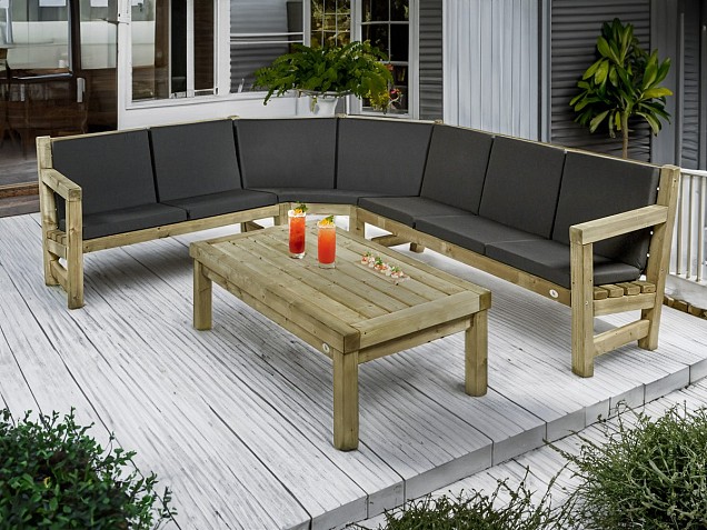 Loungebank tweezits, 135  cm