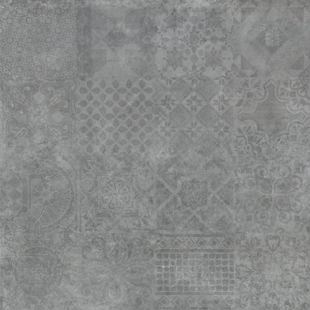 Keramische buitentegel GeoCeramica® 60x60x4 cm Concreet Smoke