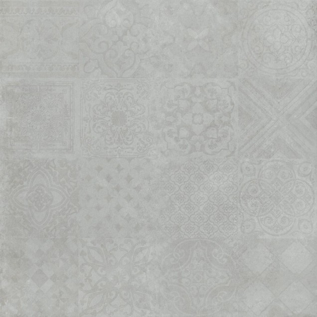 Keramische buitentegel GeoCeramica® 60x60x4 cm Concreet Silver
