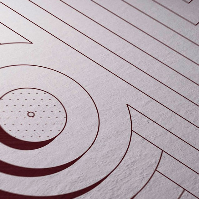 Keramische tegel TD Decor ø60 cm x 2 cm - Model B - Dionysos