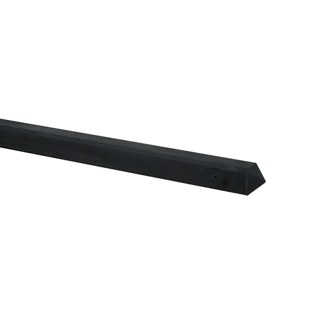 Betonpaal glad met diamantkop 10x10x280 cm, antraciet gecoat, tussenpaal