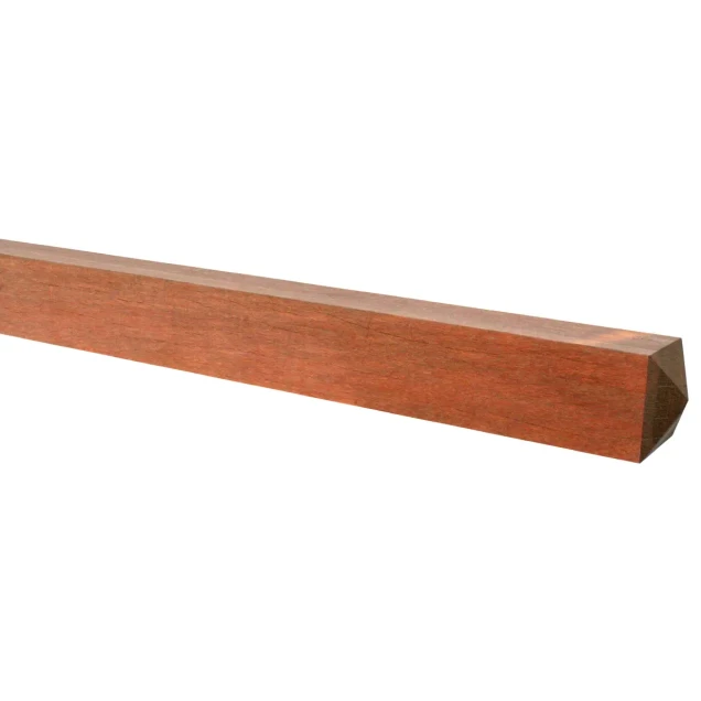Azobe Hardhouten paal 14x14x300 cm, met diamantkop