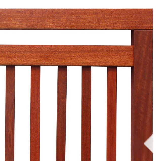 Bangkirai tuinhek "Industrieel" 15L 12mm 32x1500x800mm glad [blank geolied]