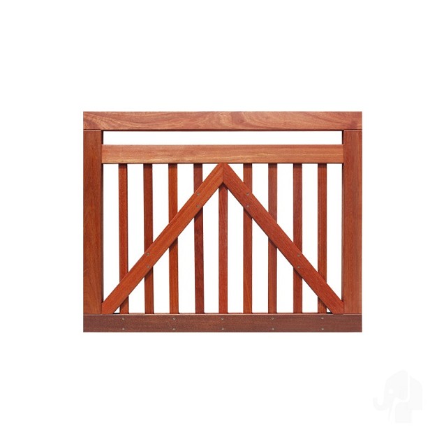 Bangkirai tuinpoort "Industrieel" 32x1000x800mm glad [blank geolied]