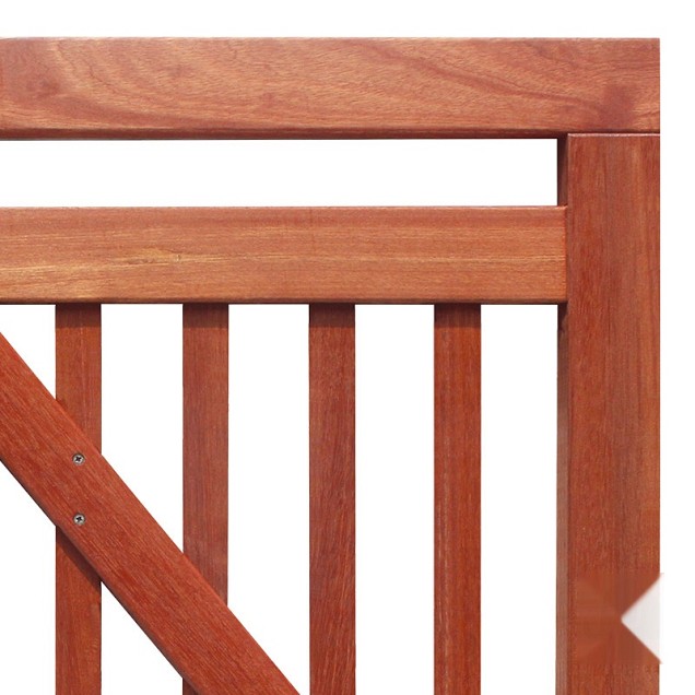 Bangkirai tuinpoort "Industrieel" 32x1000x800mm glad [blank geolied]