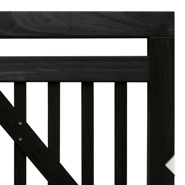 Bangkirai tuinpoort "Industrieel" 32x1000x800mm glad [zwart]