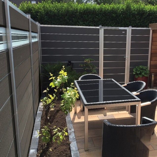 Aluminium paal Modular 68x68x2000mm geassembleerd (tbv scherm 2000 hoog) in folie bc