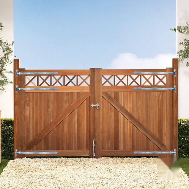 Beslagset "Belmonte" (tbv tuinpoort dubbel) [verzinkt] bc