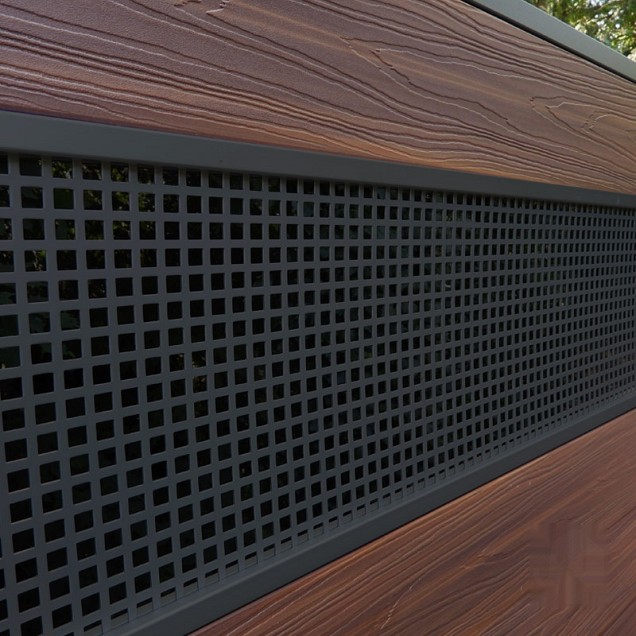 Aluminium antraciet lamel deco "Mix&Match" 20x256x1800mm rooster in krimpfolie