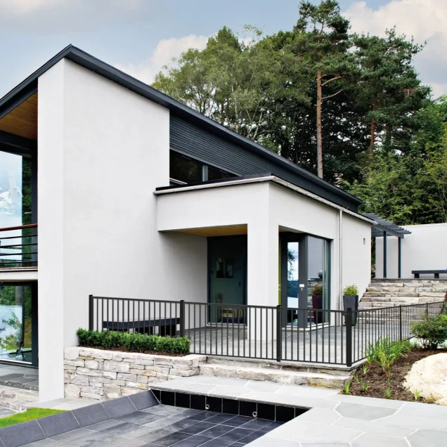 Aluminium tuinhek "Industrieel" 30x1500x850mm [zwart gepoedercoat]