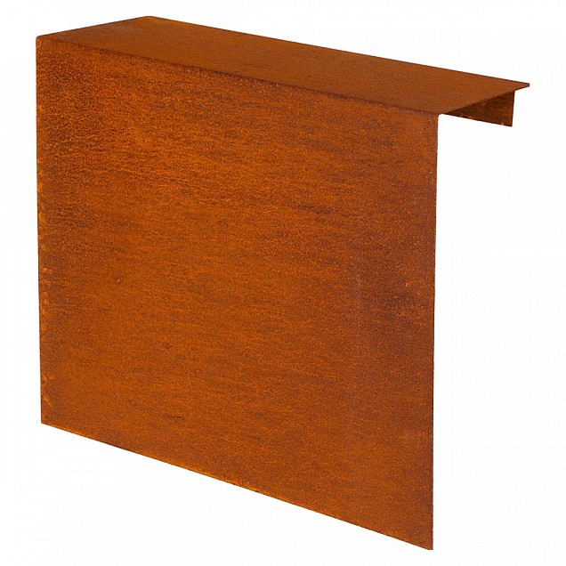 Overzetstuk muurelement recht 150x45x15.8 cm corten
