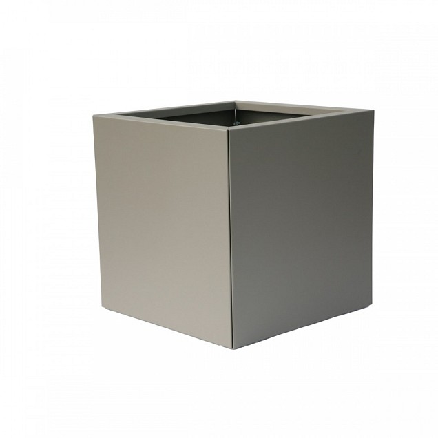 Bloembak vlak taupe 60x60x60 cm