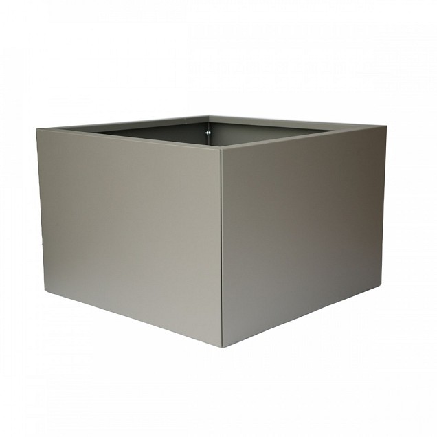 Bloembak vlak taupe 90x90x60 cm