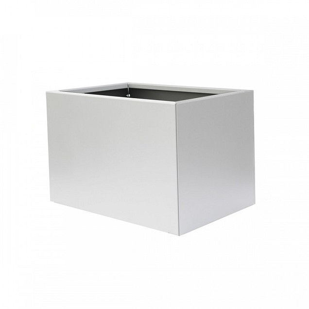 Bloembak vlak wit 60x90x60 cm