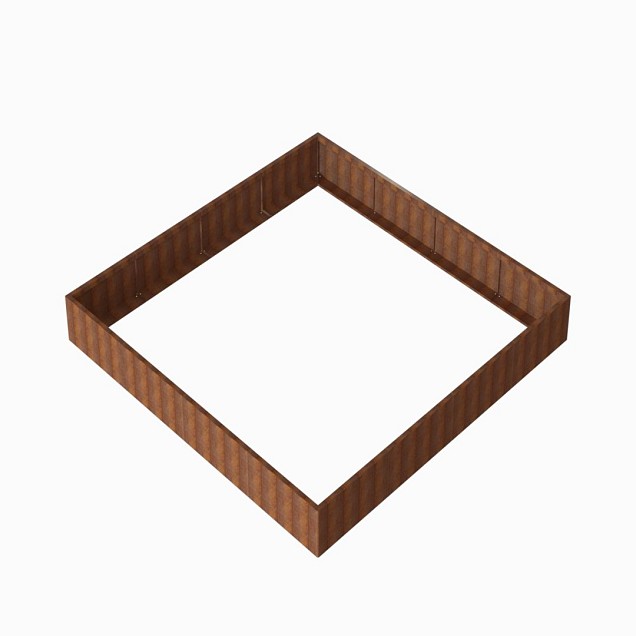 Bloembak Module+ 360x360x42 cm Corten