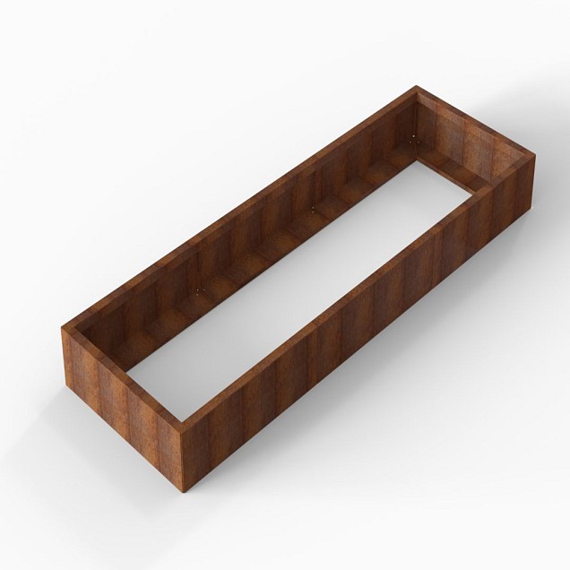 Bloembak Module+ 90x270x28 cm Corten
