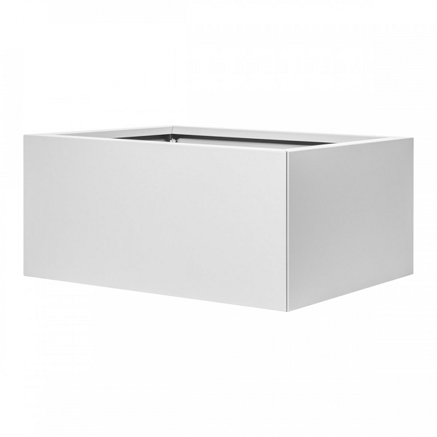 Bloembak vlak wit 60x90x40 cm