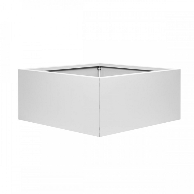 Bloembak vlak wit 90x90x40 cm