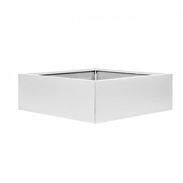 Bloembak vlak wit 120x120x40 cm