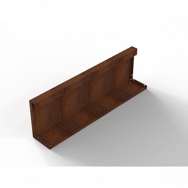 Bloembak module+ recht paneel (A) 90x28 cm corten