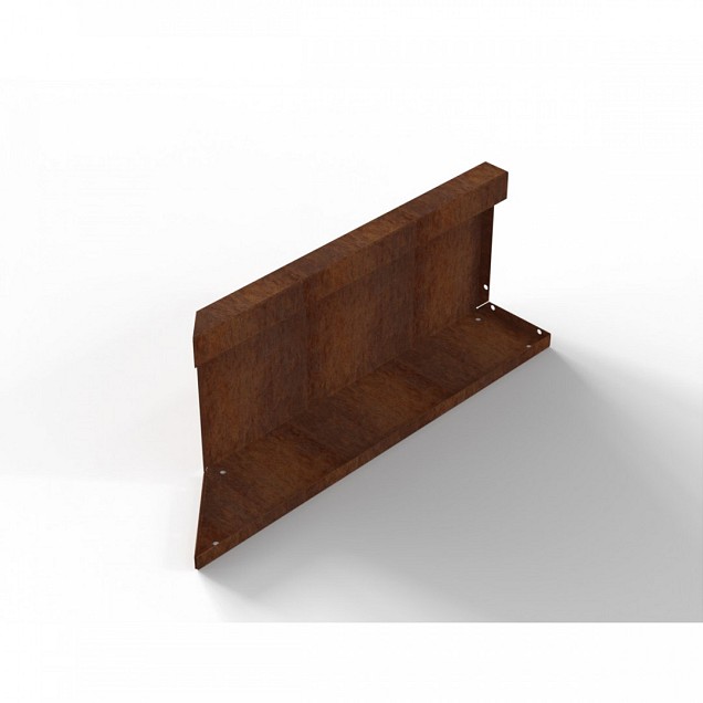 Bloembak module+ inwendig hoekpaneel (C) 60x28 cm R corten
