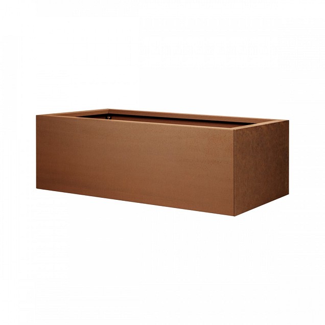 Bloembak vlak corten 60x120x40 cm