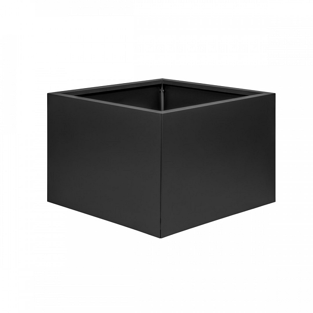 Bloembak vlak grafiet zwart 60x60x40 cm
