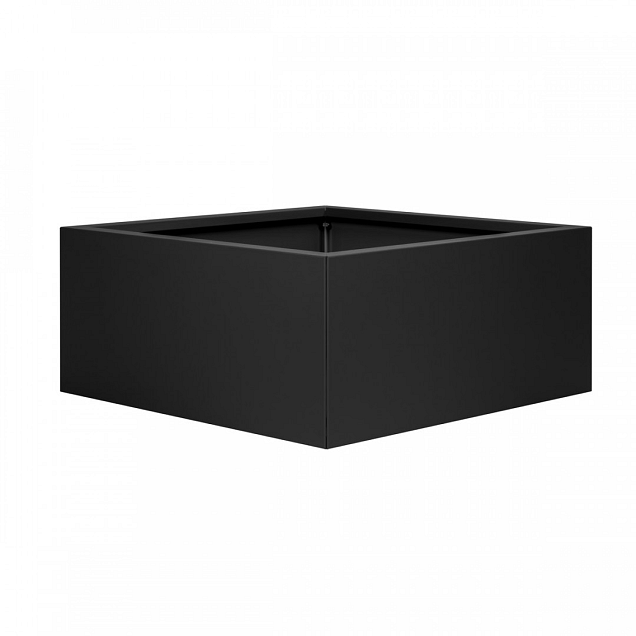 Bloembak vlak grafiet zwart 90x90x40 cm