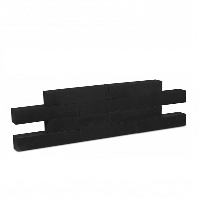Garden Wall Black 12x12x60 cm