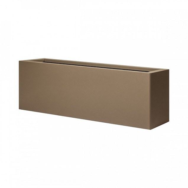 Bloembak vlak supra bruin 30x120x40 cm