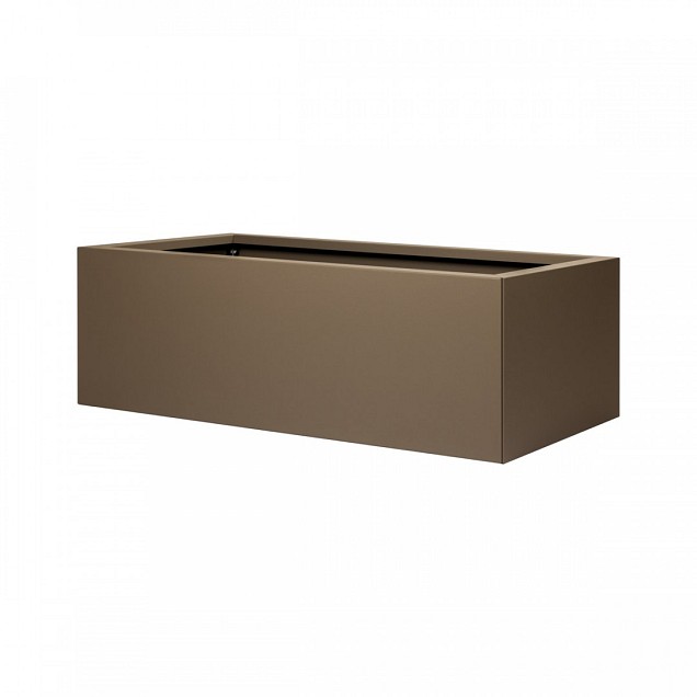 Bloembak vlak supra bruin 60x120x40 cm
