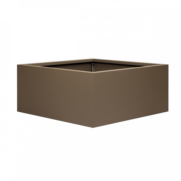 Bloembak vlaksupra bruin 90x90x40 cm