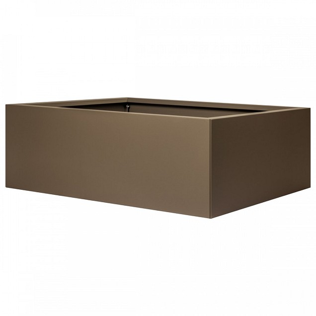 Bloembak vlak supra bruin 90x120x40 cm